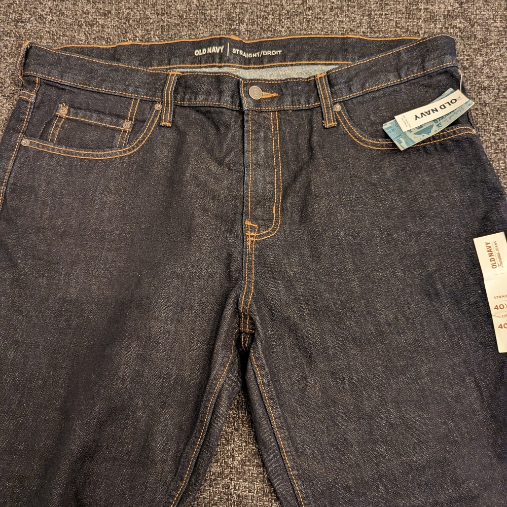 Dark Blue Old Navy Straight Leg Jeans